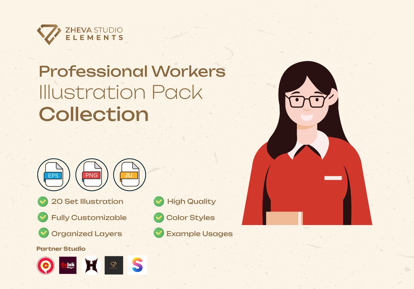 Premium Professional Workers Vector Illustration – 20 EPS & PNG — image 2