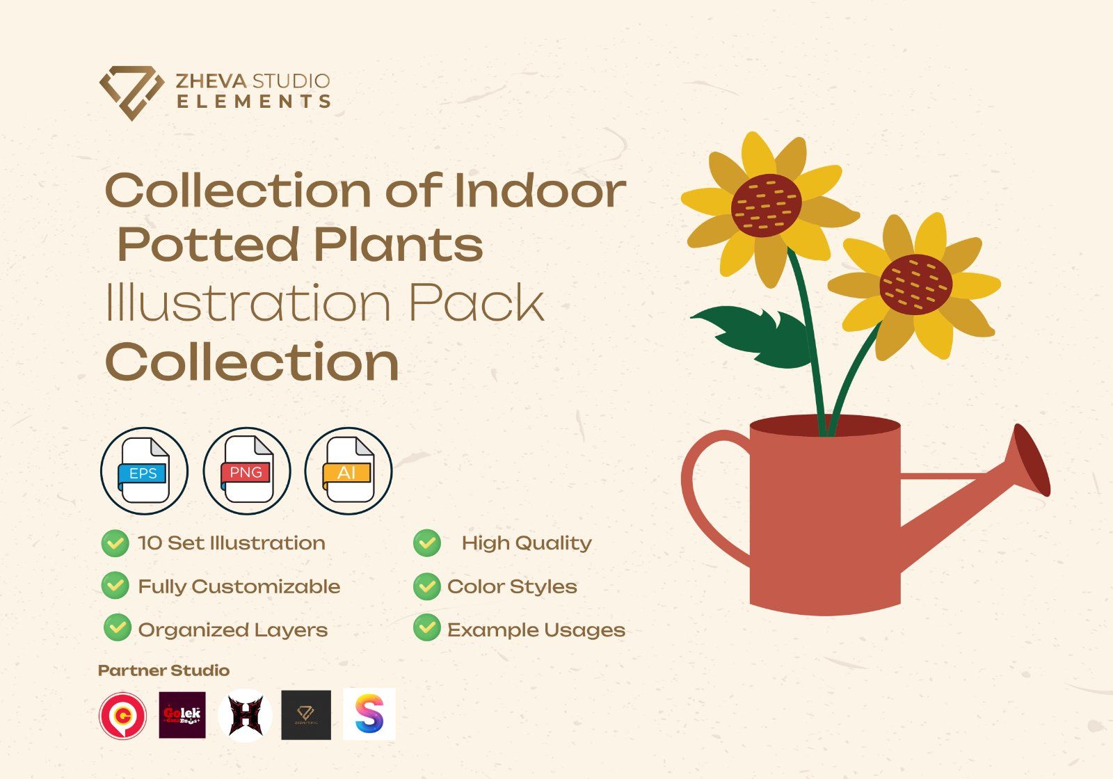 Premium Collection of Indoor Potted Plants Vector Illustration – 10 EPS & PNG Files — image 2