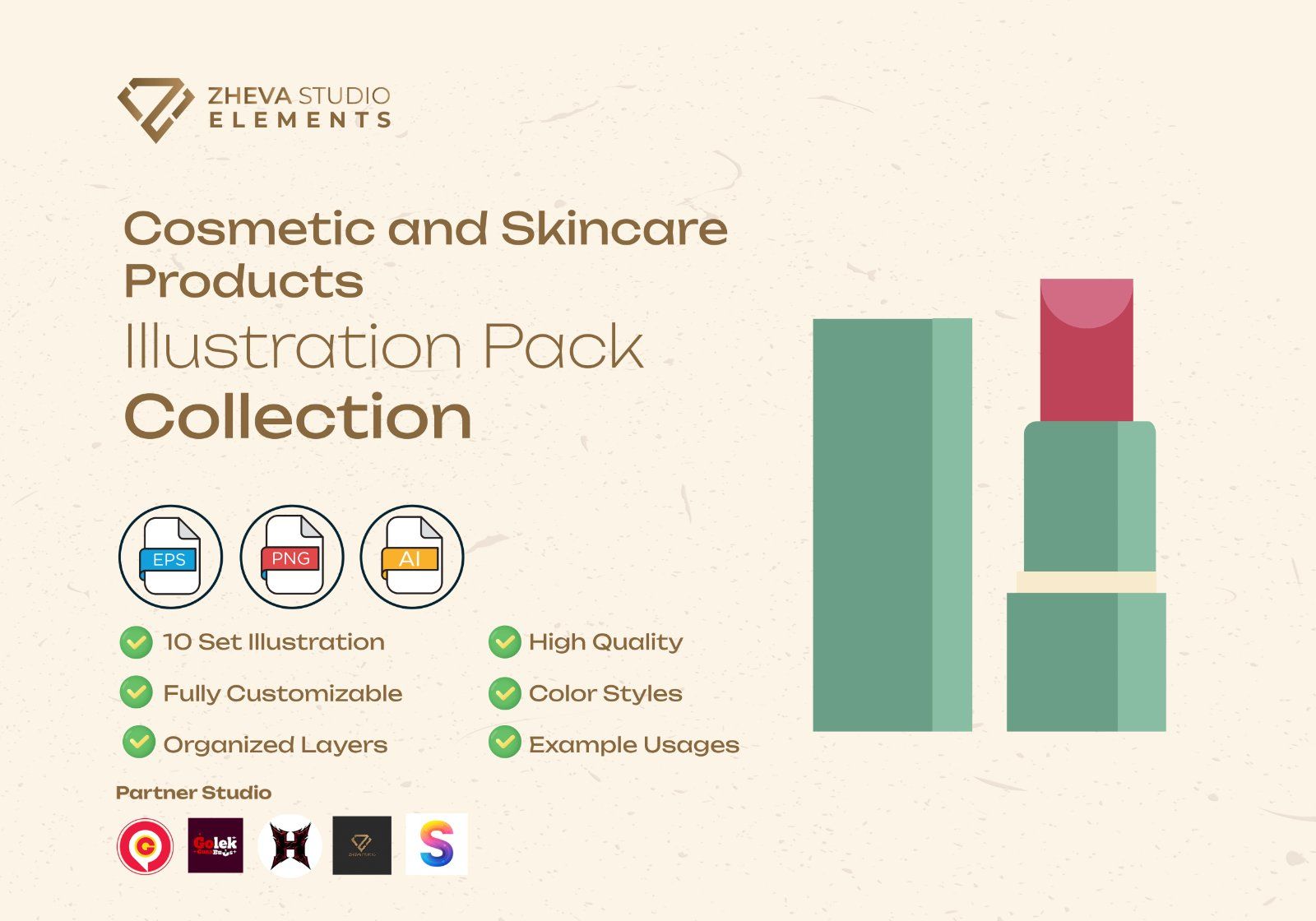 Premium Cosmetic and Skincare Products Vector Illustration — image 2