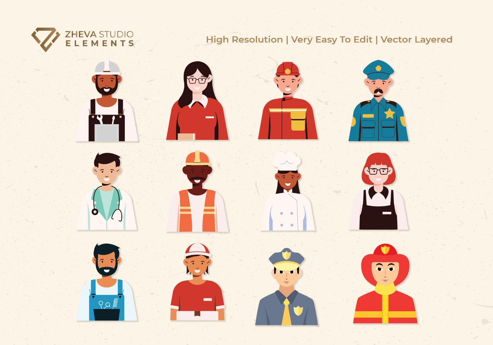 Premium Professional Workers Vector Illustration – 20 EPS & PNG — image 4