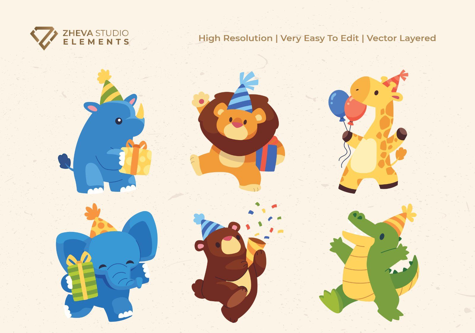 Premium Cute Jungle Animal Birtday Party — image 3