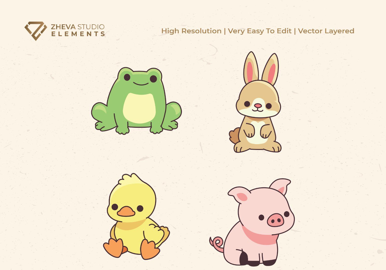 Premium Cute Forest Animal Vector Illustration – 8 EPS & PNG Files — image 4