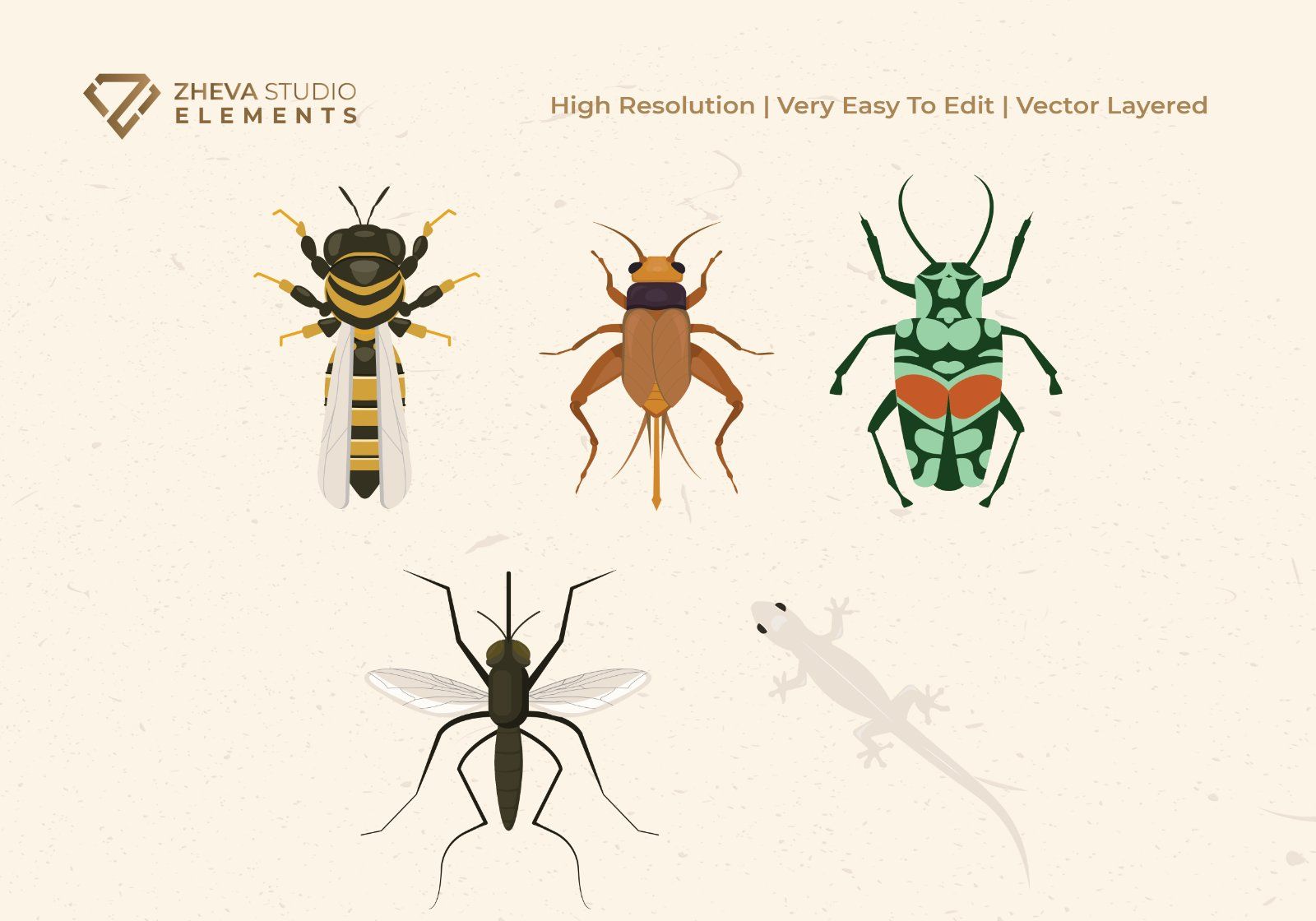 Premium Animal Insects Vector Illustration – 10 EPS & PNG Files — image 4