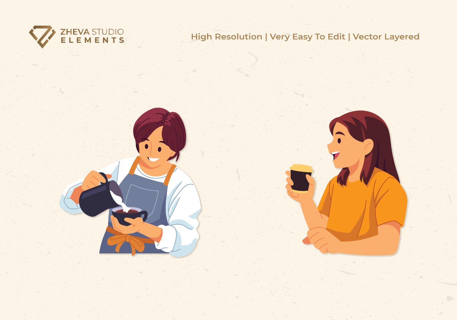 Premium Food & Drink Scane Vector Illustration – 5 EPS & PNG Files — image 4