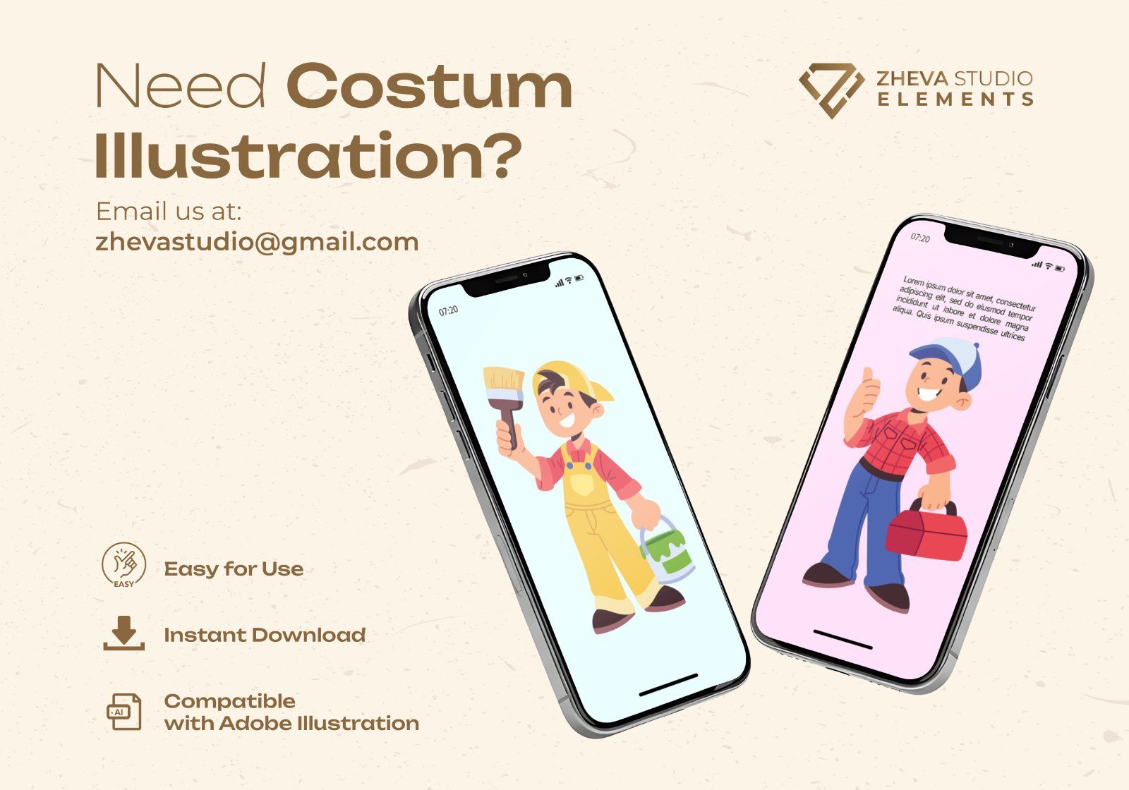 Premium Cartoon Contruction Workers Vector Illustration — image 5