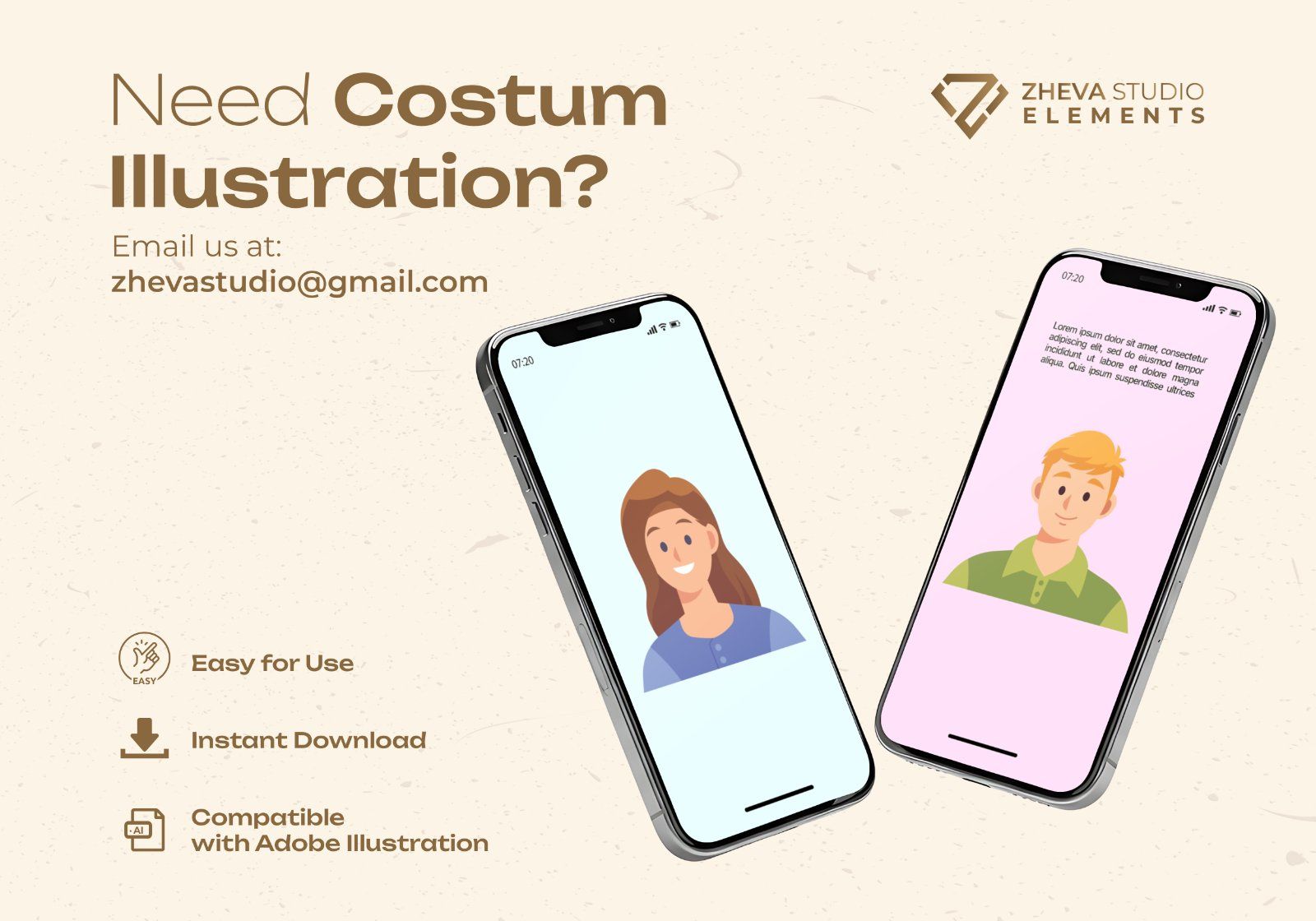 Premium Set of Human Face and Characters Vector Illustration — image 5