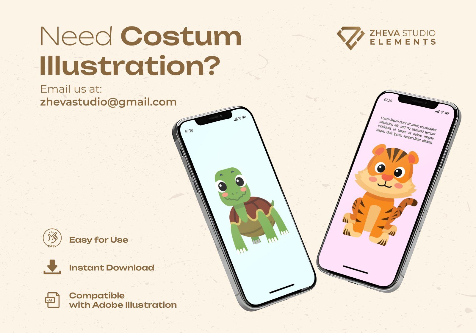 Premium Adorable Jungle Animal Vector Illustration – 6 EPS & PNG Files — image 5