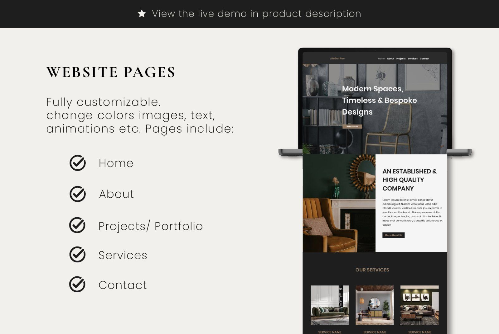 Wix Interior Design Portfolio Website — image 8