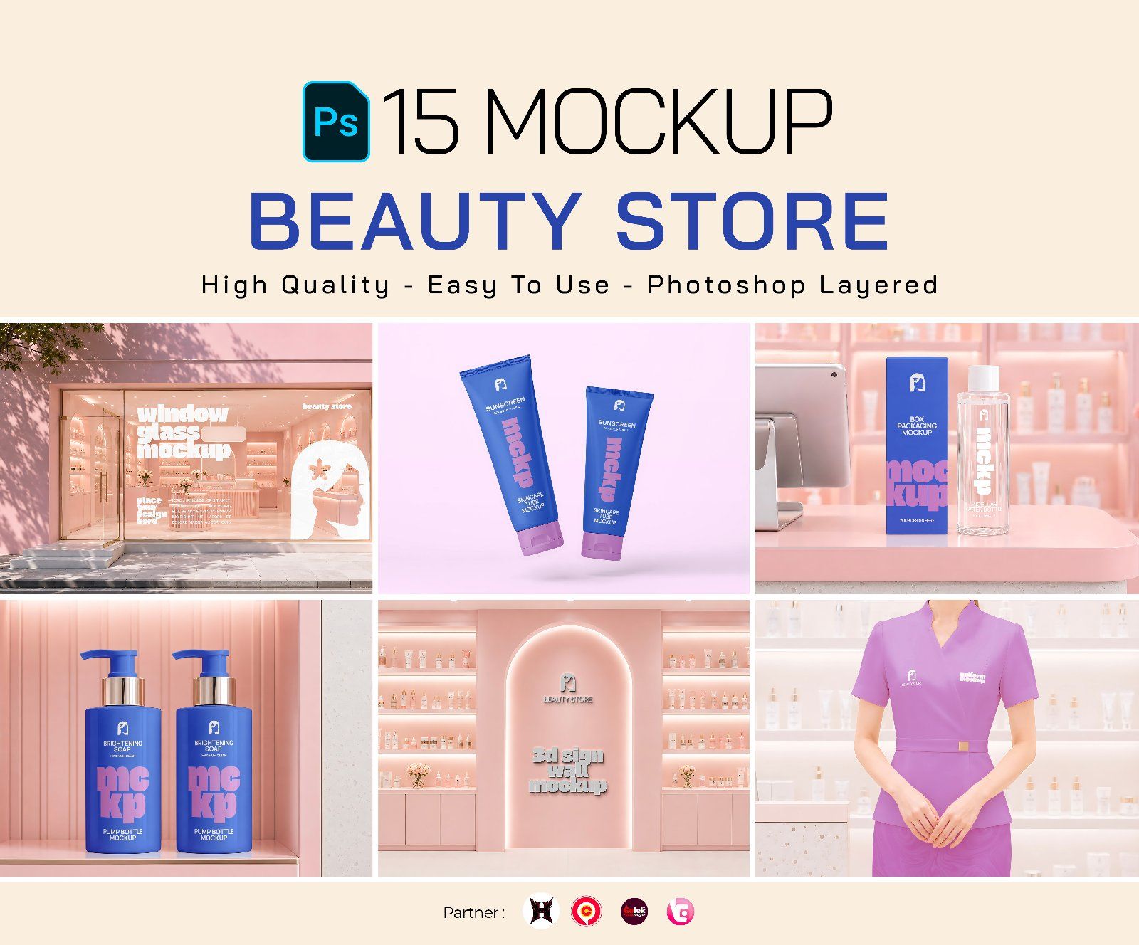 Premium Branding Beauty Care Cosmetic Store Mockup — image 1