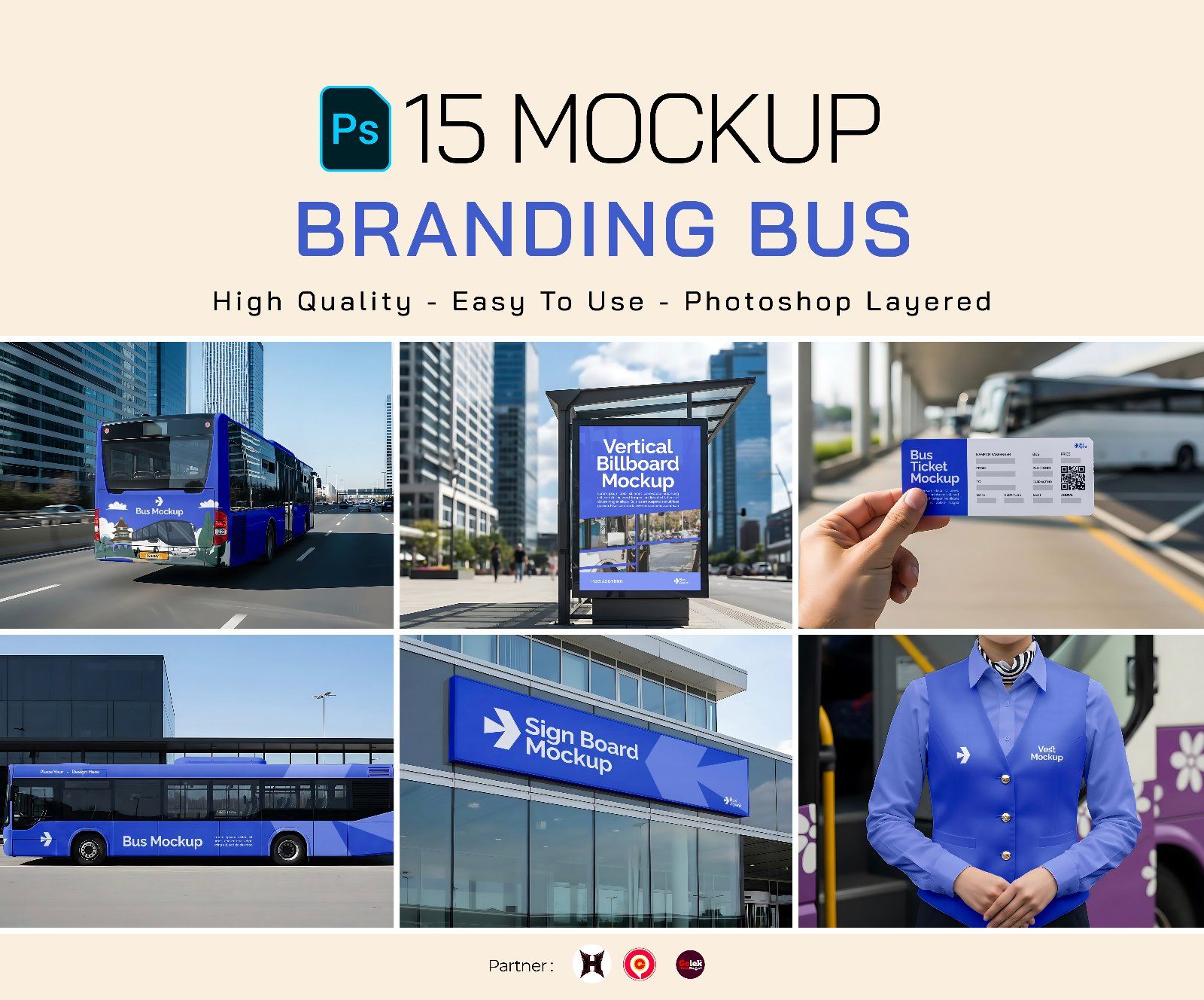 Premium Branding Bus Transportation Mockup — image 1