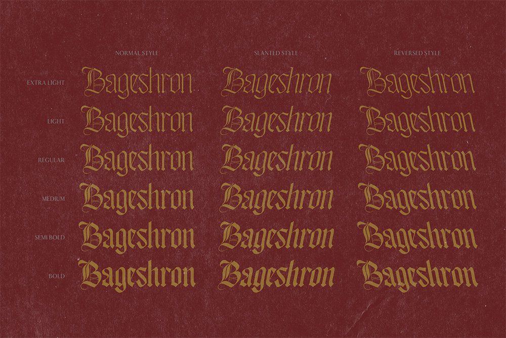 Bageshron Blackletter Font Family — image 2