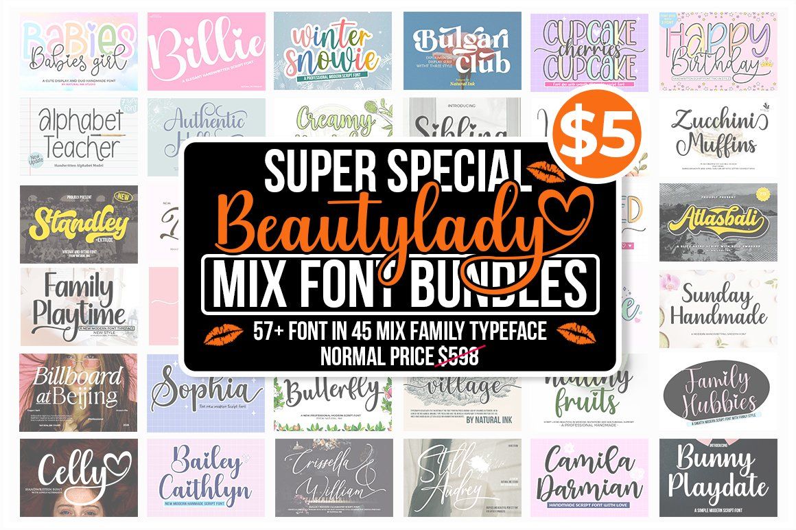 Super Special Beauty Lady Font Bundle — image 1