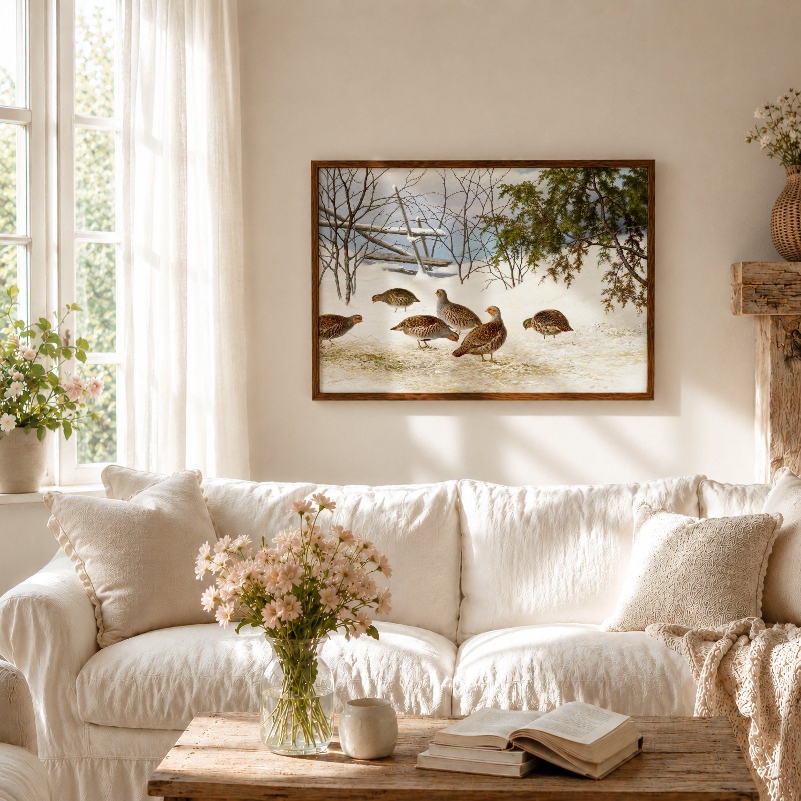 Boho Frame Mockup Bundle,3:4 Vertical Wood Frame & 3:2 Horizontal Thin Wood Frame — image 7