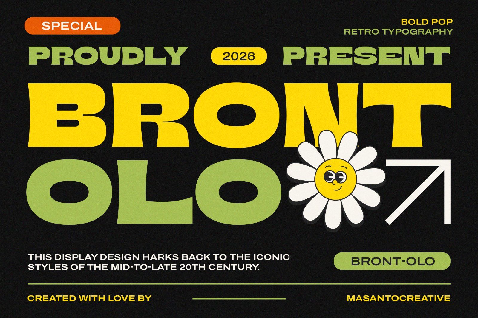 Bront-Olo – Retro Groovy Bold Display Font — image 1