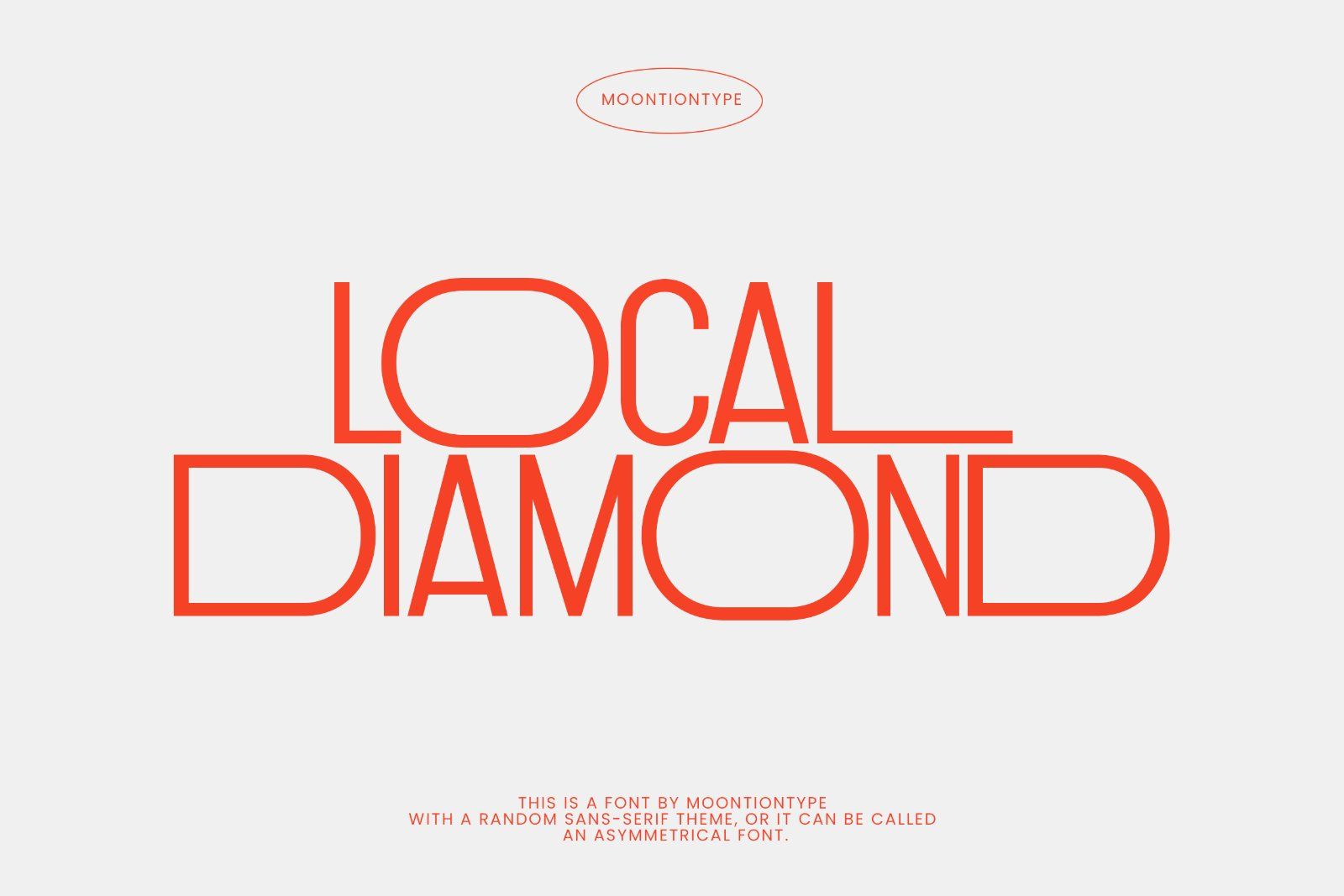 Local Diamond |  Sans Serif Asymmetrical Display Font — image 1
