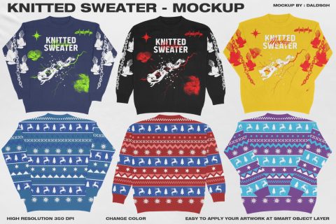 Knitted Sweater - Mockup