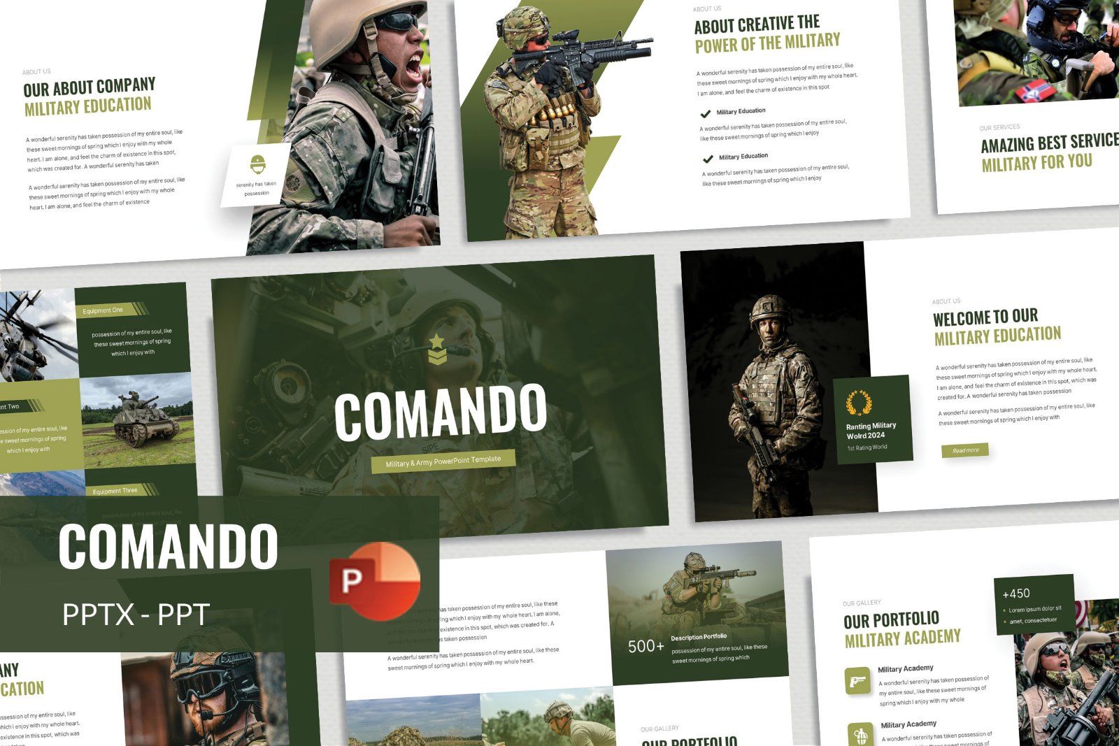 Comando - Military and Army Powerpoint Template — image 1