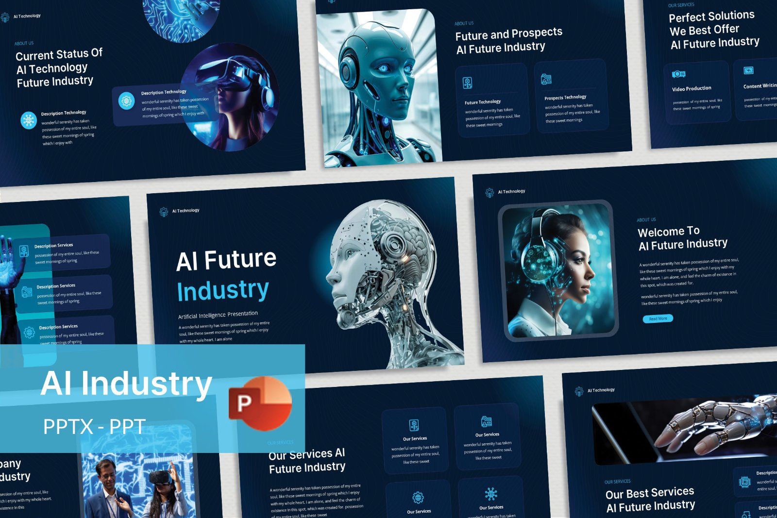 AI Future Industry - Artificial Intelligence PowerPoint Template — image 1