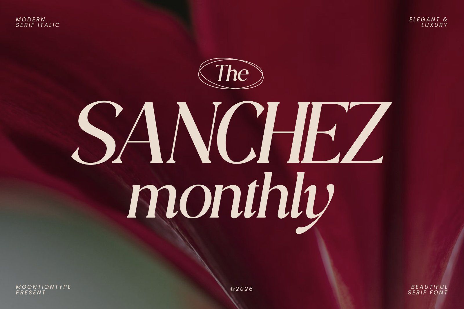 The Sanchez Monthly | A Modern Serif Italic Font — image 1