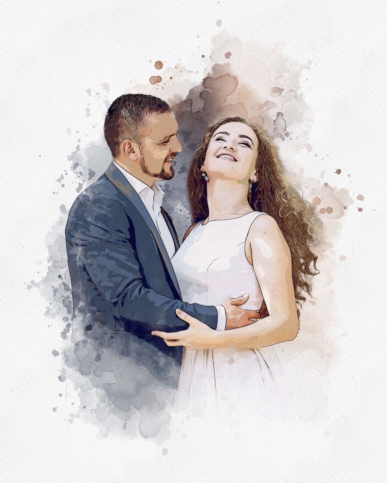 Wedding Watercolor Art Photo Effect — image 2