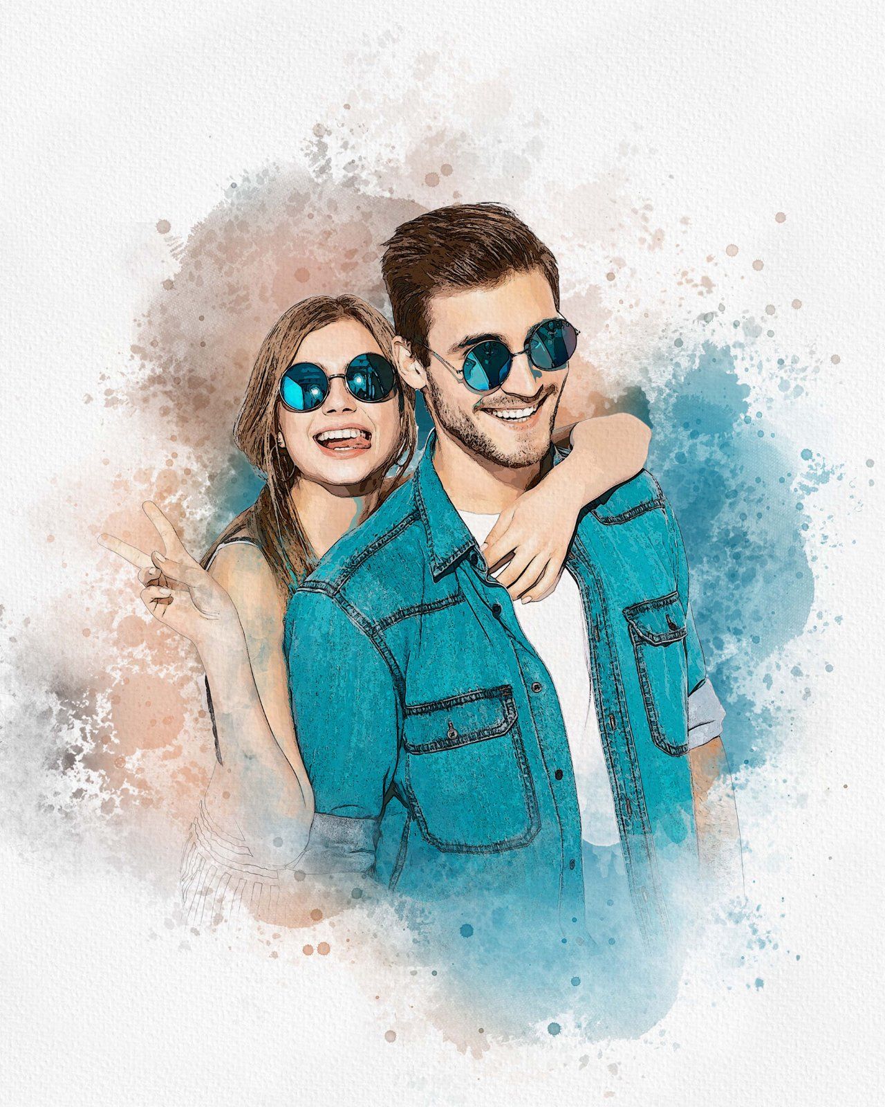 Wedding Watercolor Art Photo Effect — image 3