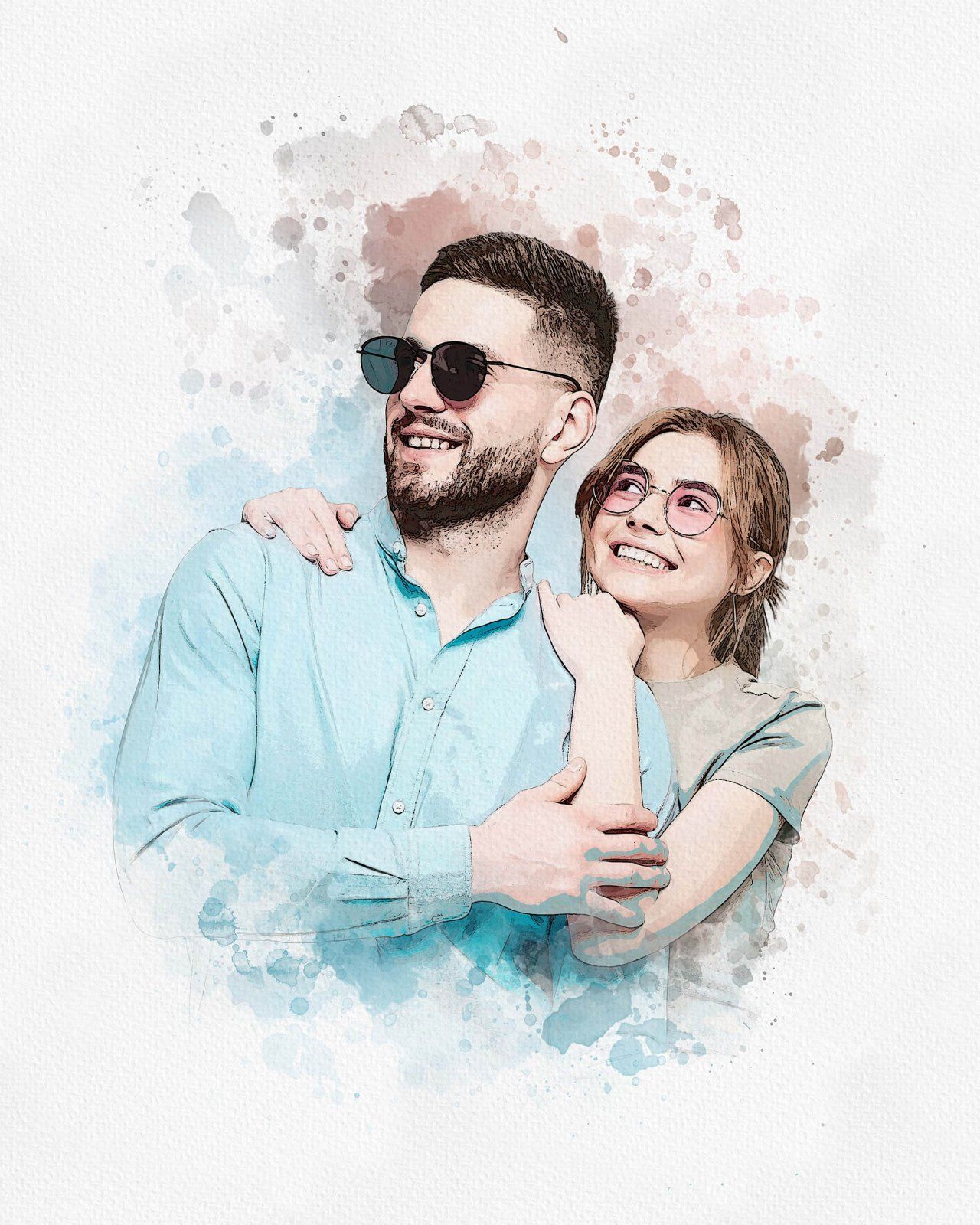 Wedding Watercolor Art Photo Effect — image 4