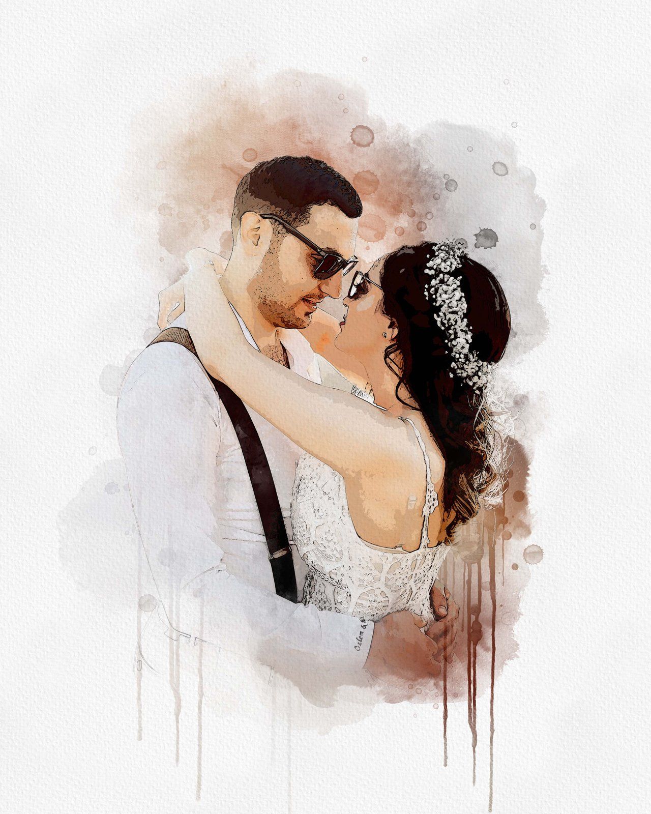 Wedding Watercolor Art Photo Effect — image 6
