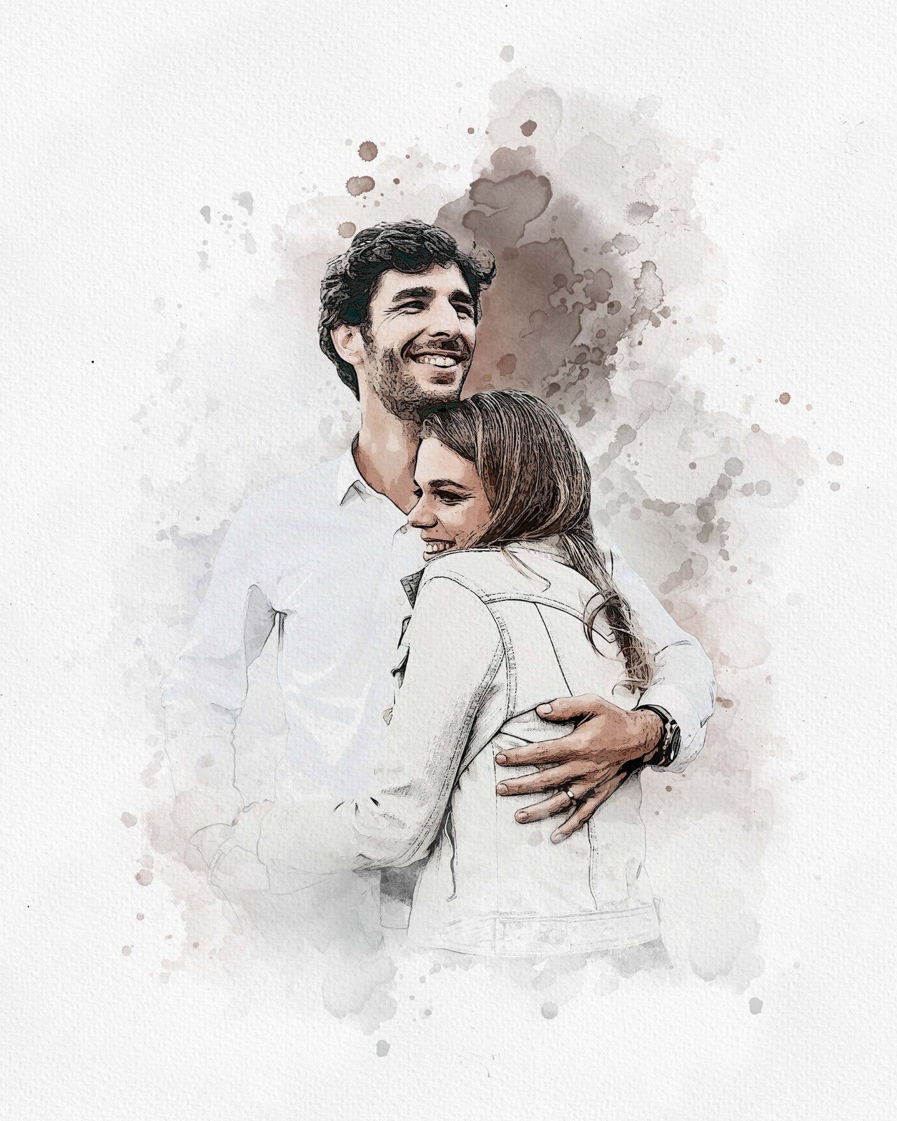 Wedding Watercolor Art Photo Effect — image 7