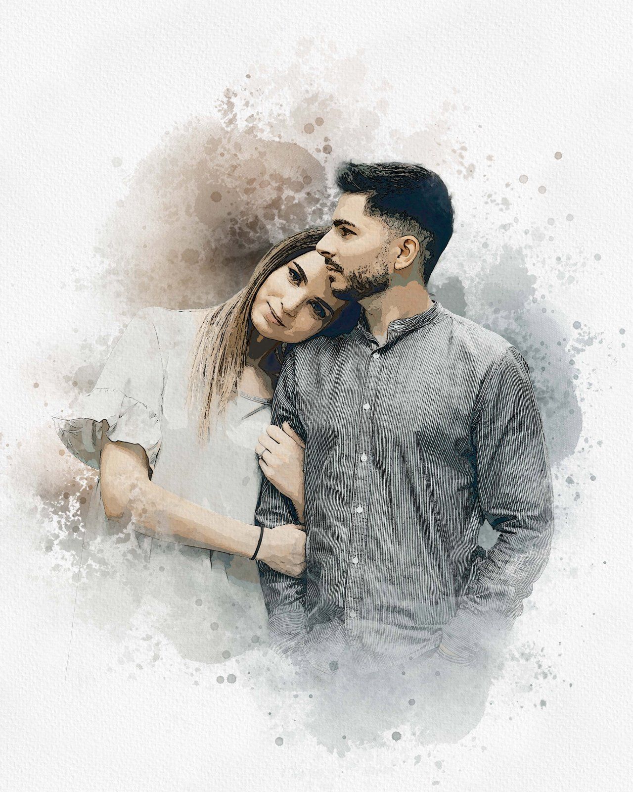 Wedding Watercolor Art Photo Effect — image 8