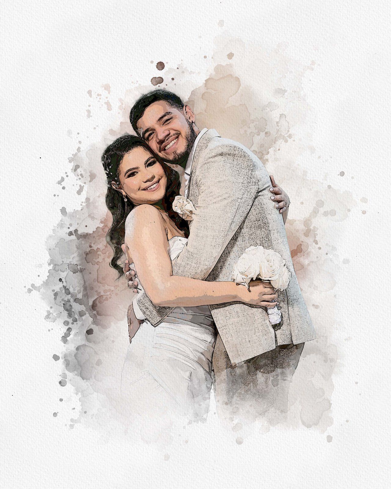 Wedding Watercolor Art Photo Effect — image 11