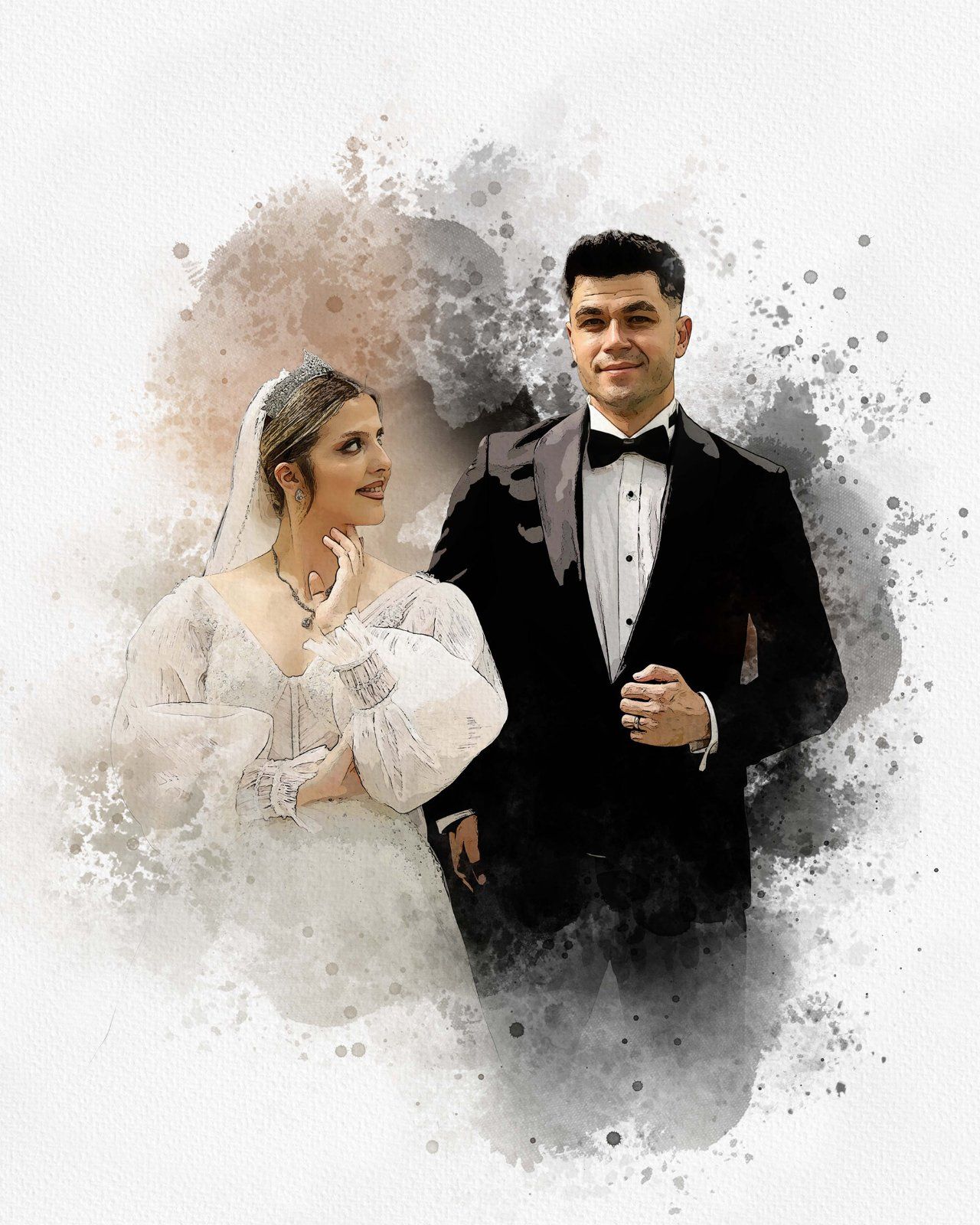 Wedding Watercolor Art Photo Effect — image 12