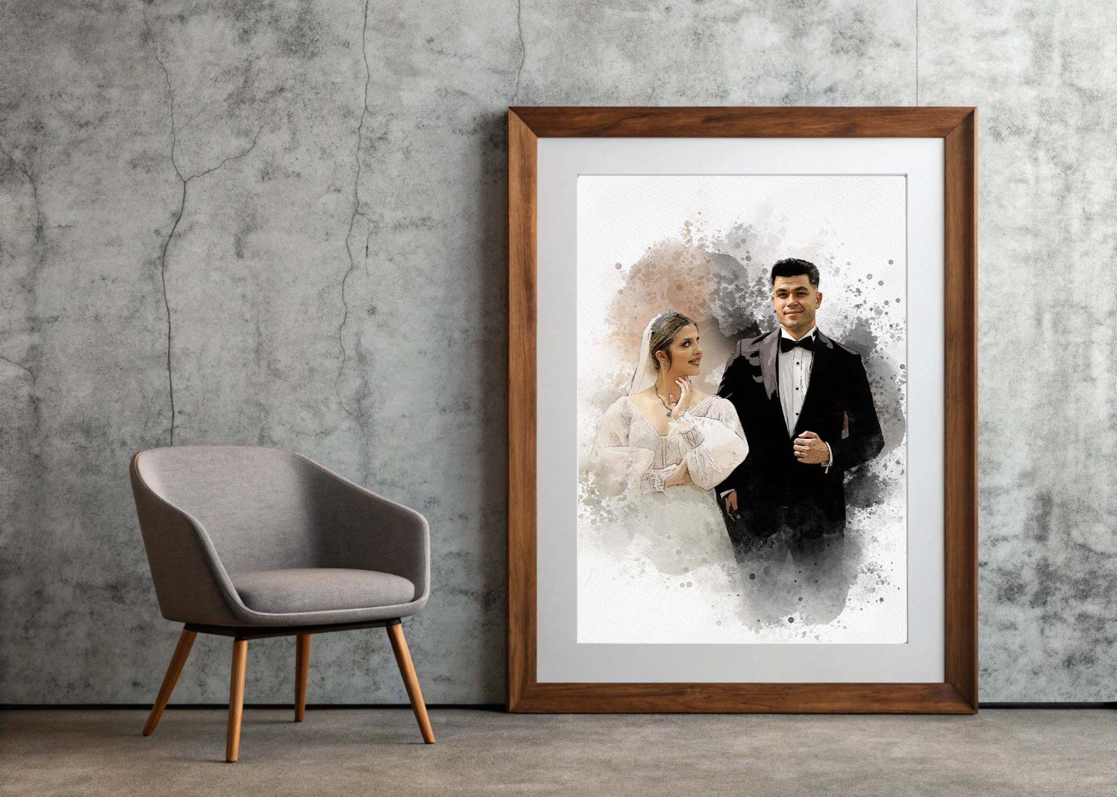 Wedding Watercolor Art Photo Effect — image 23