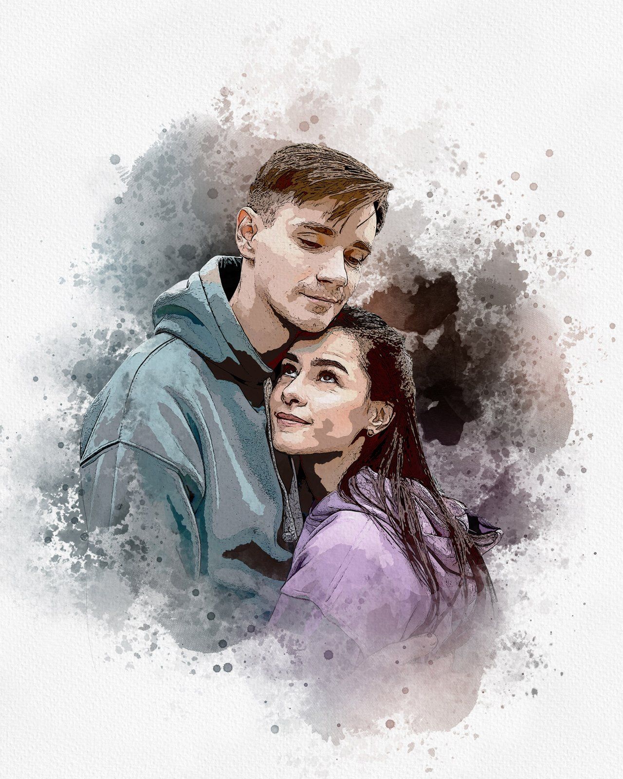 Wedding Watercolor Art Photo Effect — image 26