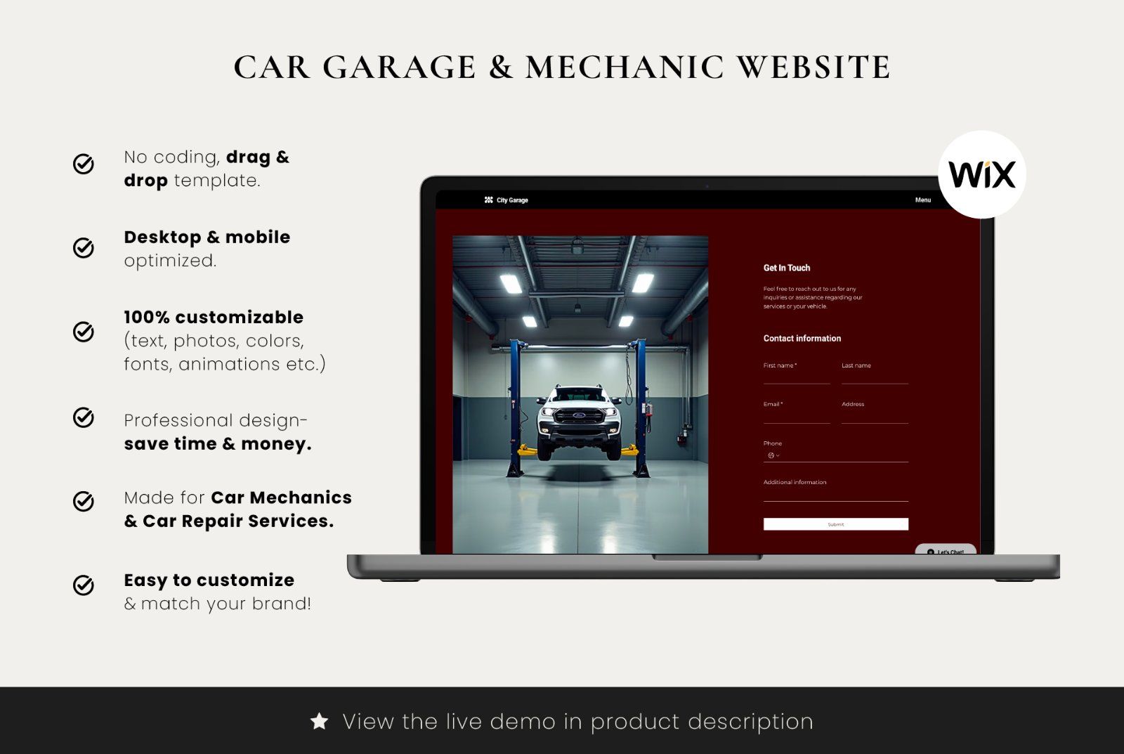 Wix Car Repair Website Template | Auto Mechanic Design — image 6