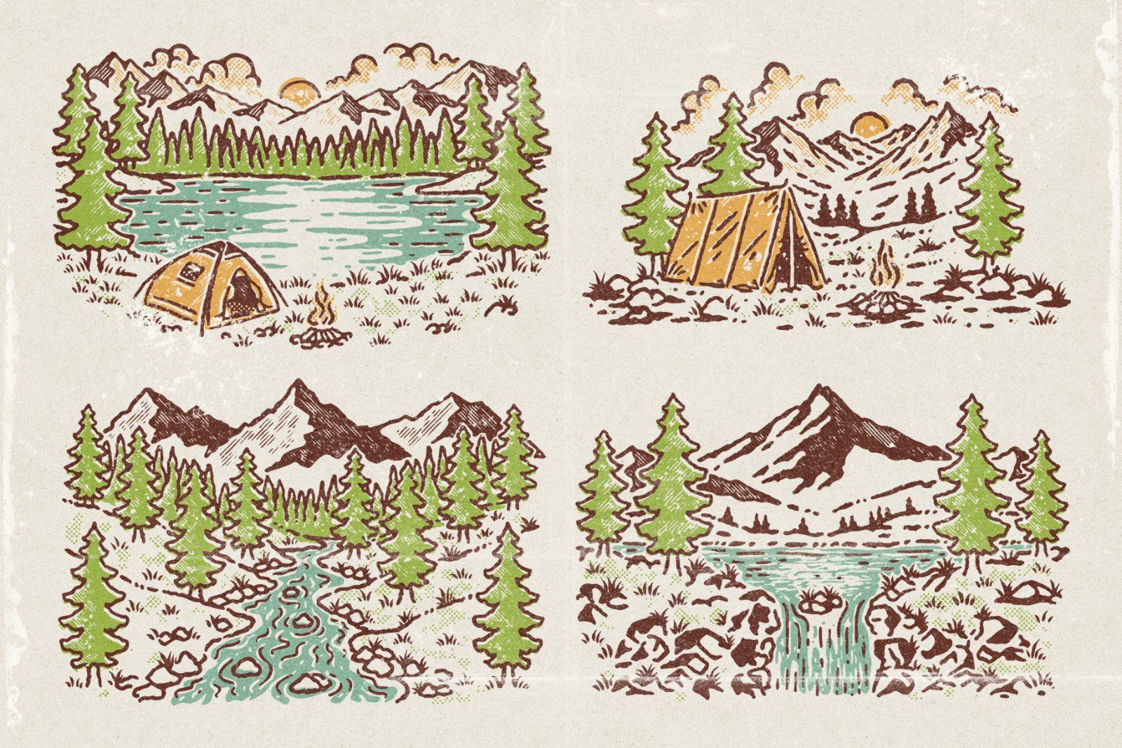 Vintage Outdoor Icon Pack — Hand Drawn Camping & Adventure Gear — image 6