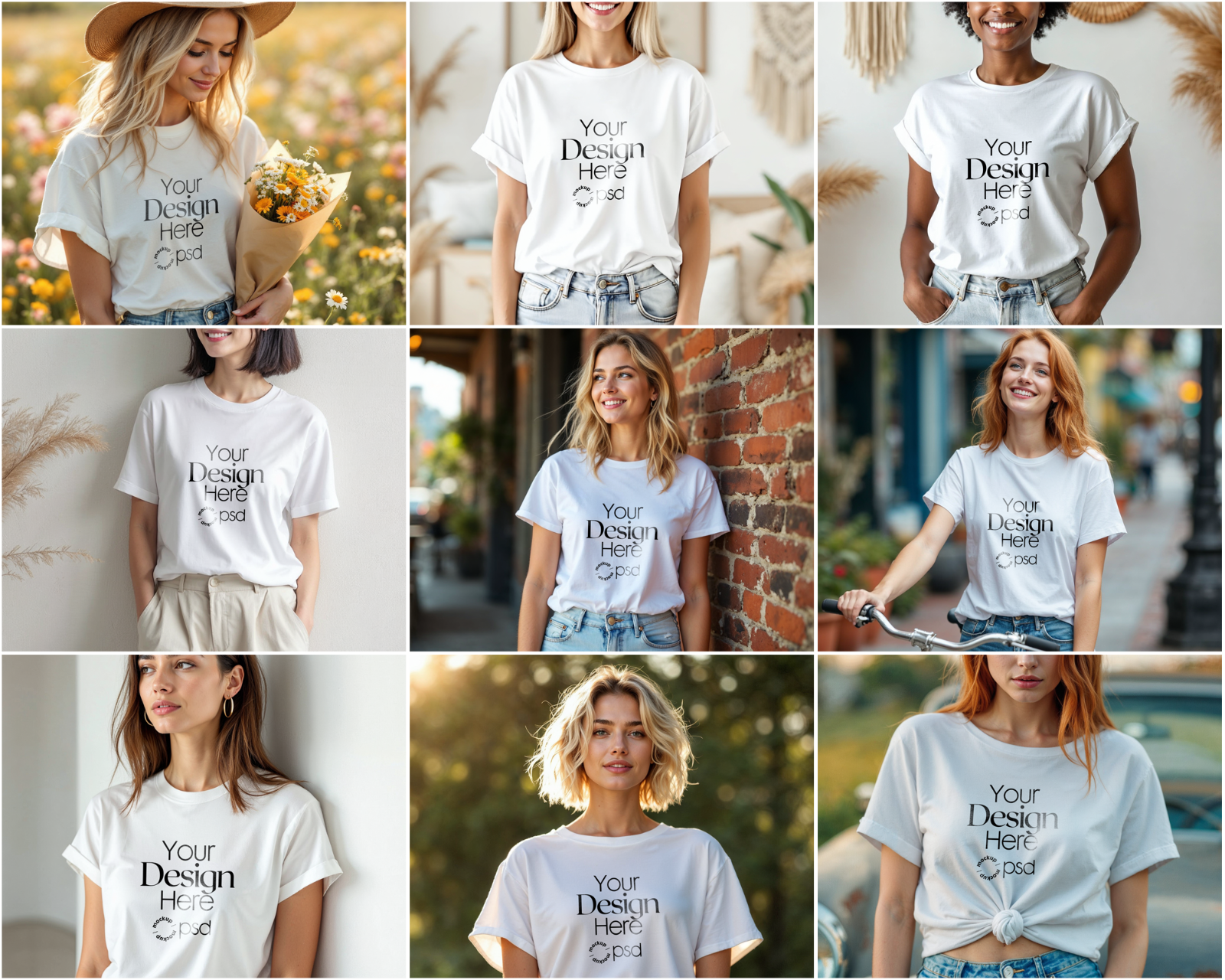 100 T-Shirt Mockup PSD Bundle – Gildan 64000 & Bella Canvas 3001 for Print on Demand — image 10