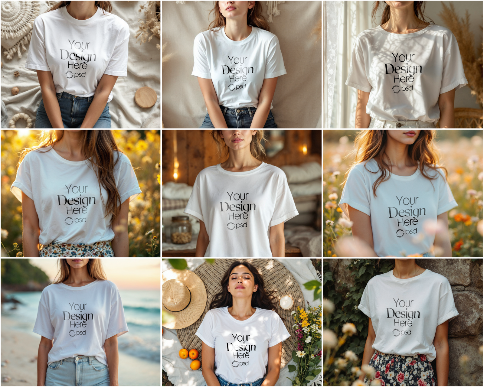100 T-Shirt Mockup PSD Bundle – Gildan 64000 & Bella Canvas 3001 for Print on Demand — image 12