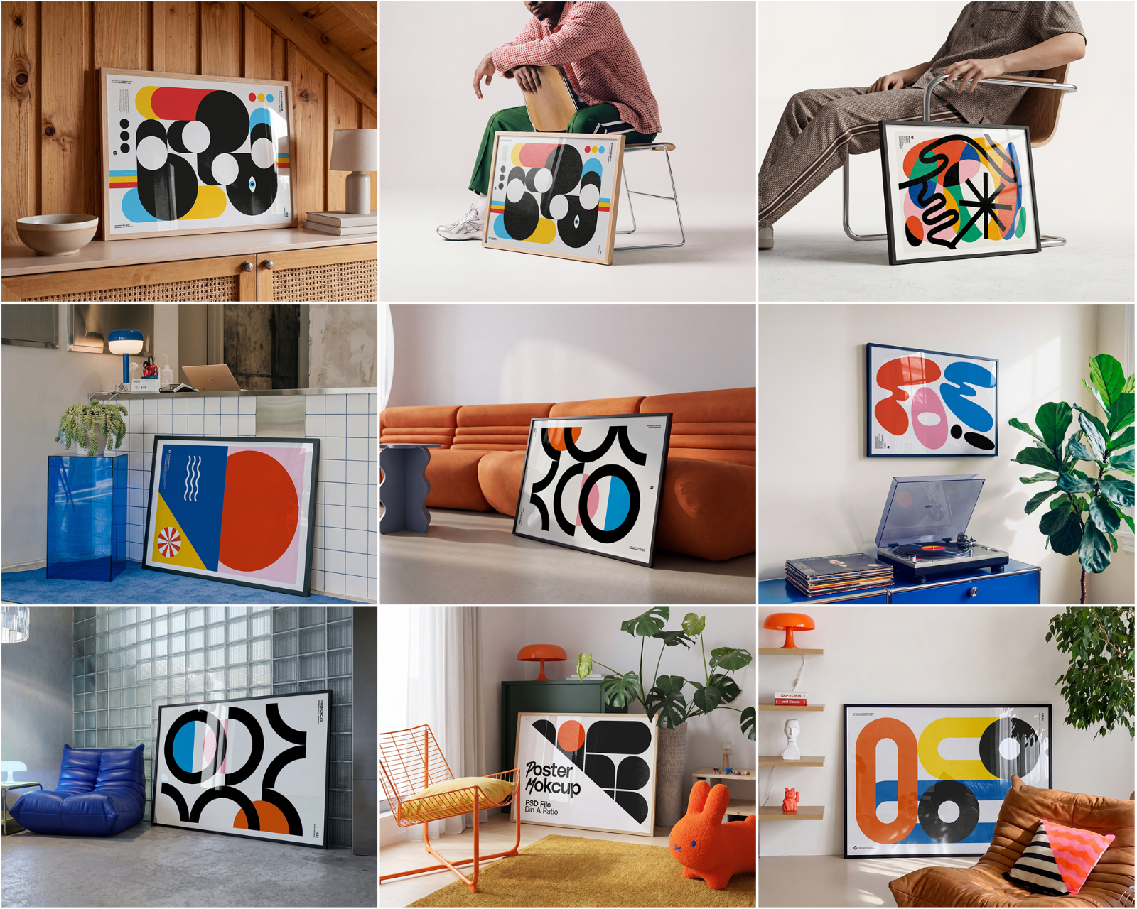 100 Horizontal Wall Frame Mockup Bundle, PSD Poster Mockups — image 13