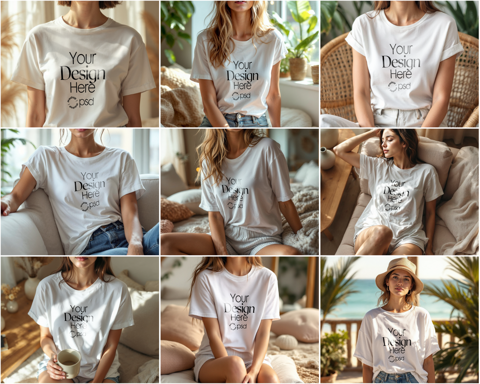 100 T-Shirt Mockup PSD Bundle – Gildan 64000 & Bella Canvas 3001 for Print on Demand — image 14