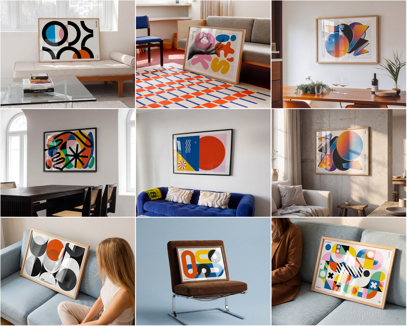 100 Horizontal Wall Frame Mockup Bundle, PSD Poster Mockups — image 15