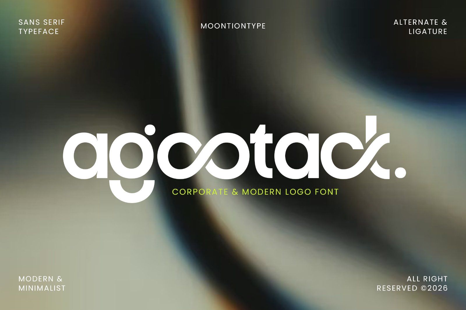 Agootack | Corporate Modern Sans Serif Font — image 1