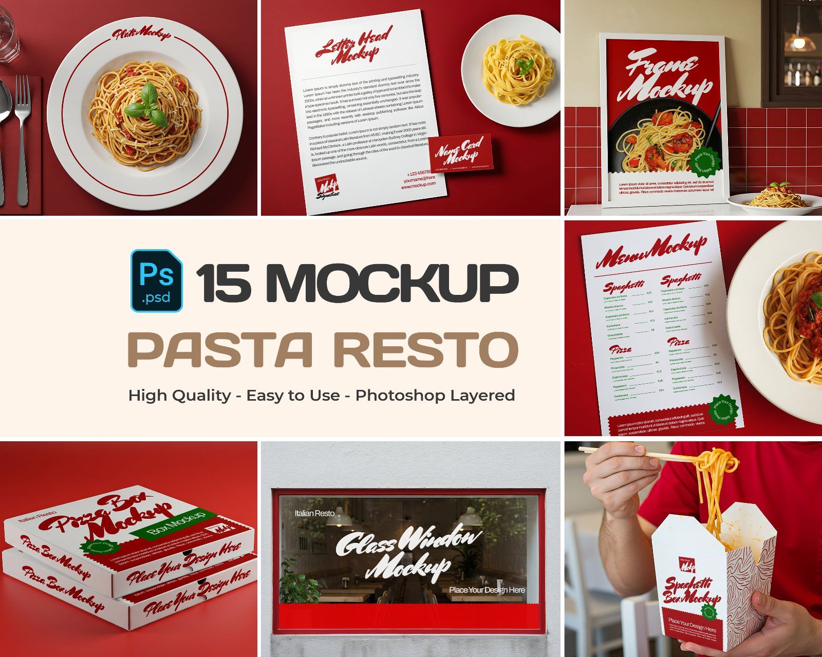 15 Premium Italia Pasta Resto Mockup Collection — image 1