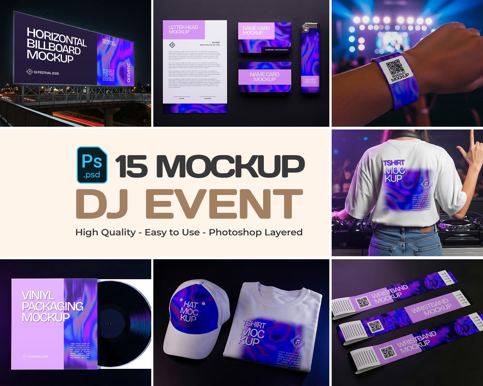 Premium DJ Event Mockup Bundle Festival Branding — image 1