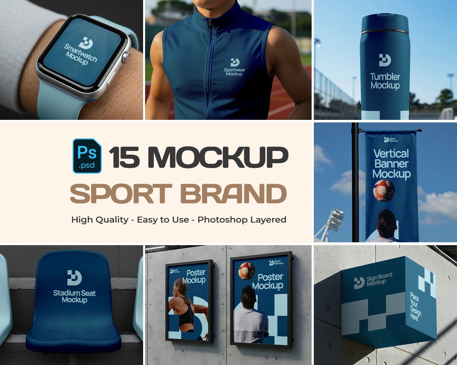 Premium Sport Branding Mockup - 15 PSD Template for Sport Brand — image 1