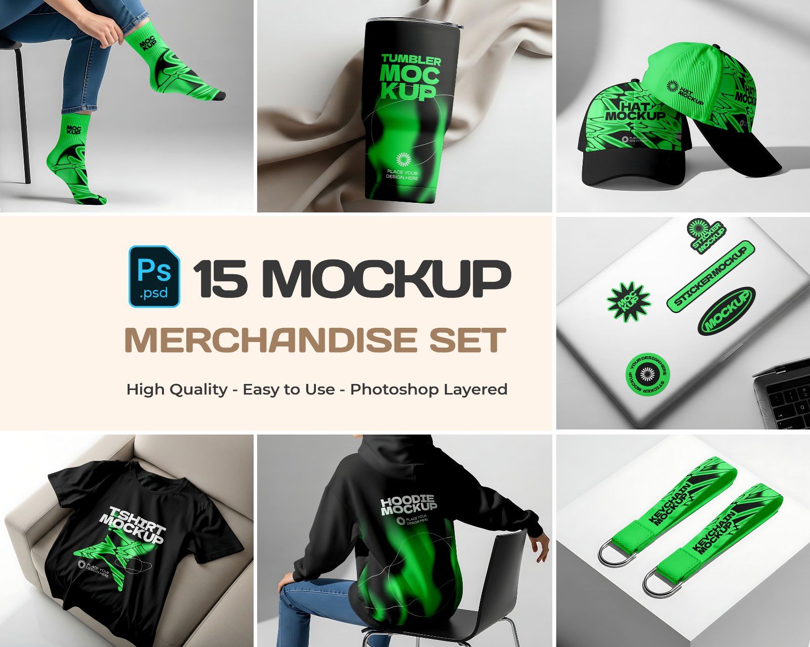 Drawstring Bag Mockup – Realistic PSD Template for Merchandise Branding — image 3