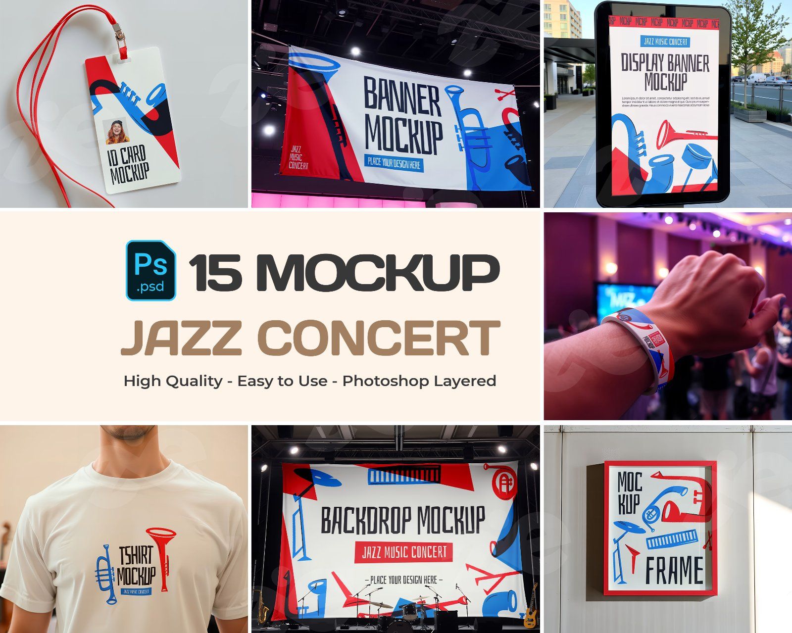 Premium Branding Music Jazz Concert Mockup — image 1