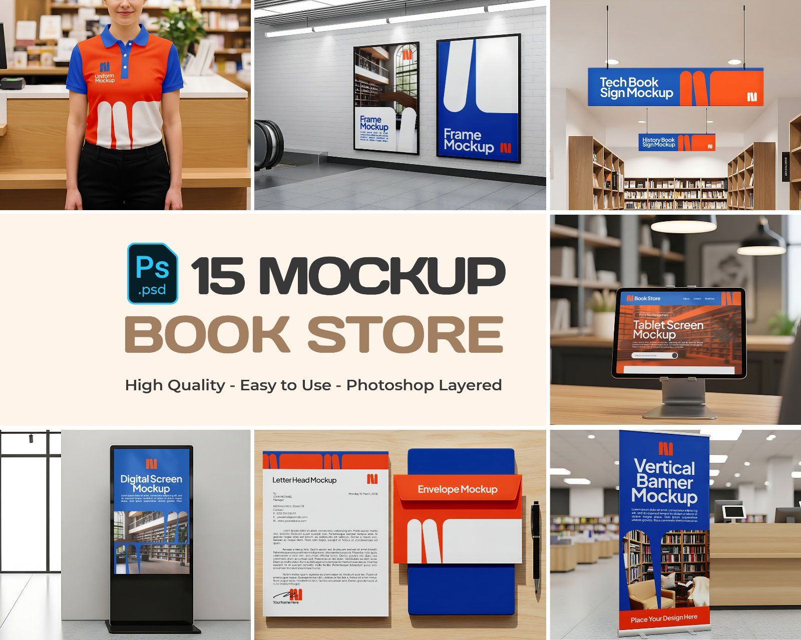 15 Premium Book Store Mockup Bundle — image 1