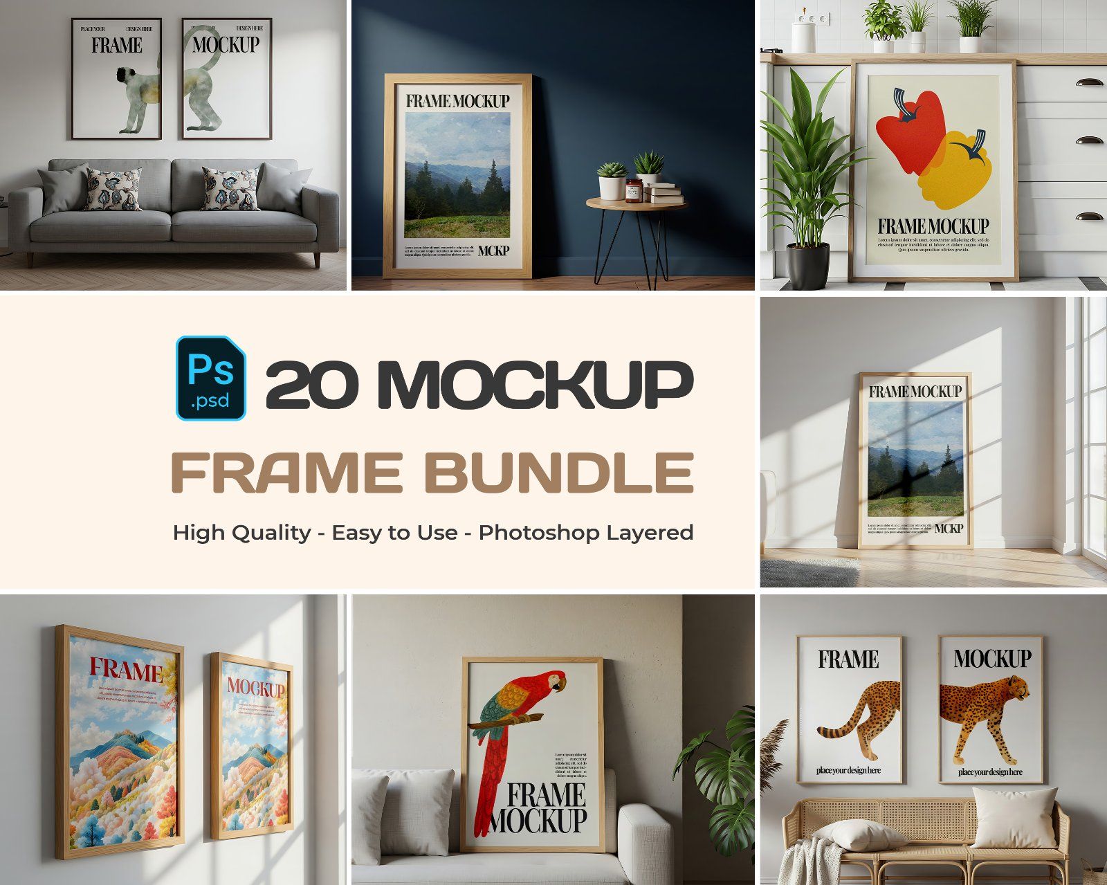 20 Premium Frame Mockup Bundle Collection — image 1