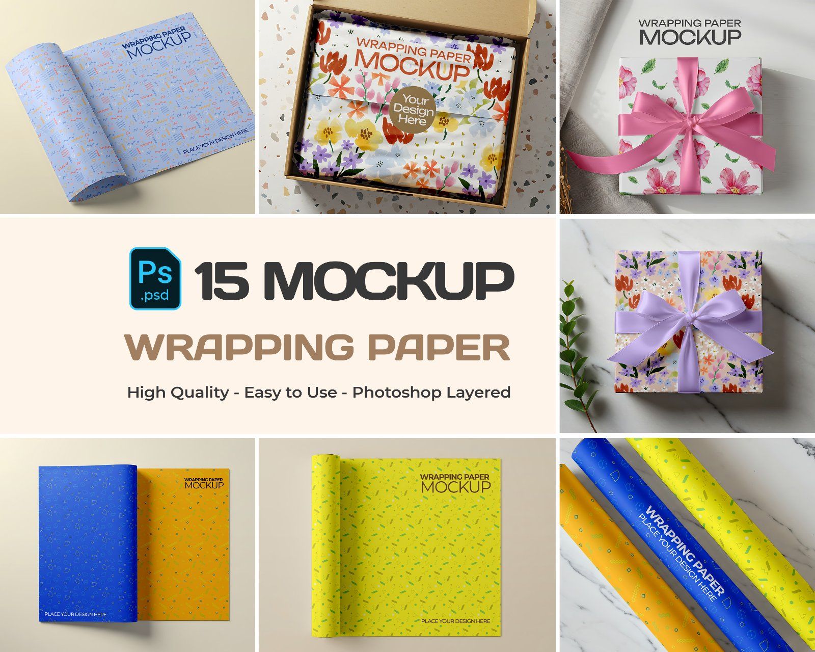 15 Premium Warpping Paper Mockup — image 1
