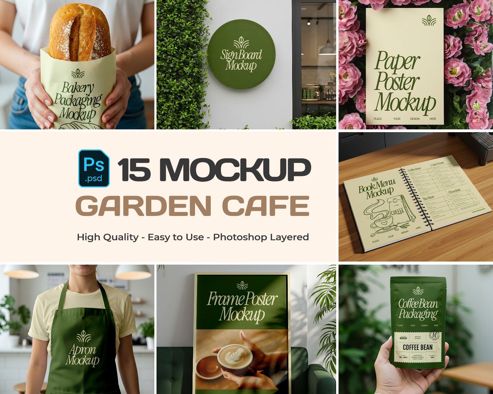 15 Premium Garden Cafe Mockup Collection — image 1